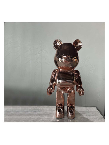 Елегантна стояща декорация – Мече в розово злато