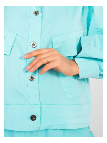 Тюркоазено яке с джобове