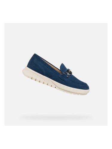 Дамски сини мокасини Geox Flextride