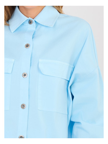 Светлосиня дамска риза