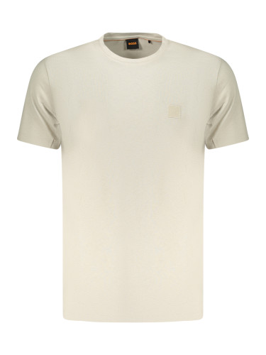 Мъжка тениска с къс ръкав BOSS, бежова
