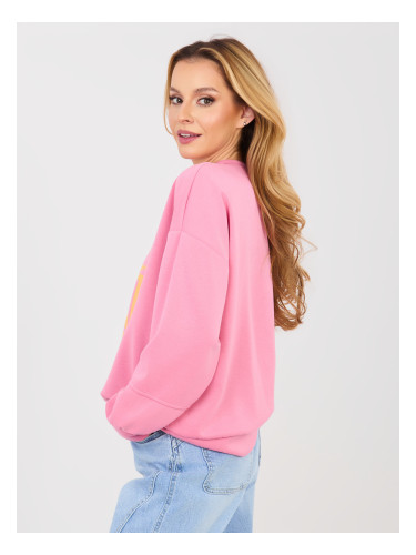 Розов суичър с качулка