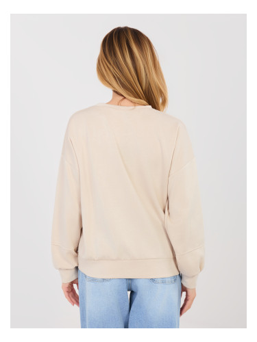 Бежов суитшърт с щампа