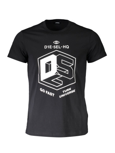 Мъжка тениска с къс ръкав DIESEL, черна