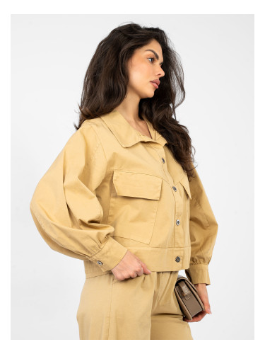 Дамско дънково яке камила