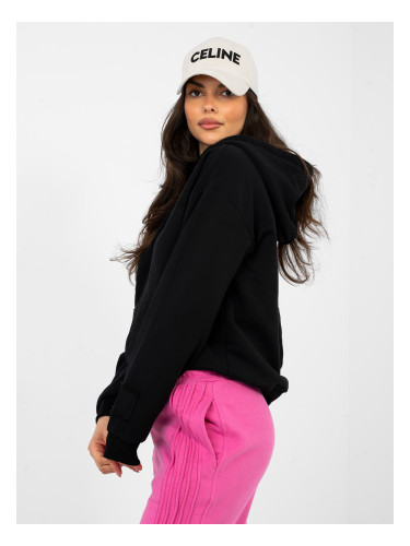 Черен суичър с качулка