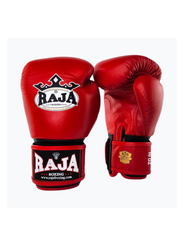 RAJA BOXING Единични стандартни боксови ръкавици от естествена кожа червени