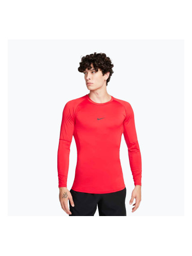 Мъжка блуза с дълъг ръкав за тренировка Nike Pro Dri-Fit Tight Fitness university red/black