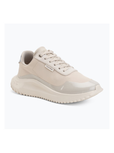 Дамски обувки Calvin Klein YW0YW02016 Eva Runner Lace Up Mat Mix 0GN stony beige/turtle dove/silver
