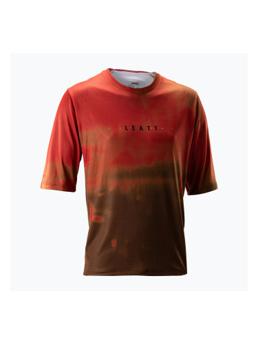 Мъжка тениска за колоездене Leatt MTB Gravity 4.0 dusty red