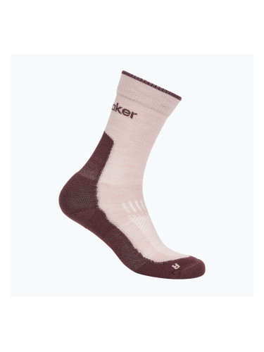 Дамски чорапи icebreaker Merino Hike+ Light Crew pink quartz/java