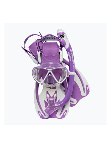 Cressi Rocks Jr Dive Комплект за гмуркане люляк/бяло