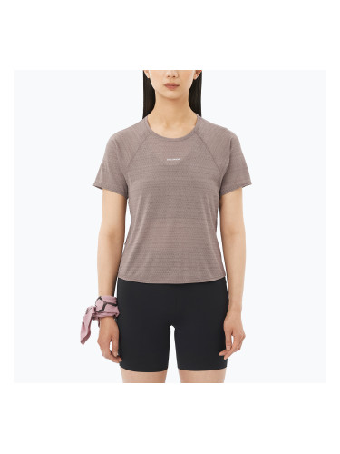 Дамска тениска за бягане Salomon Shakeout Air Cropp iron