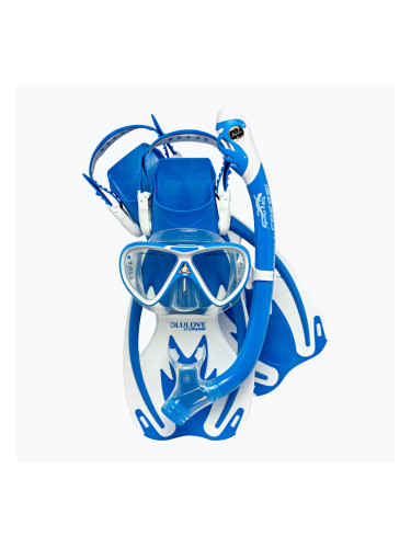 Детски комплект за гмуркане Cressi Rocks Jr Set син/бял