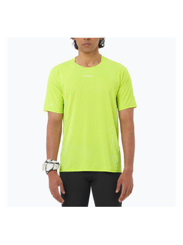 Мъжка тениска за бягане Salomon Sense Aero SS Tee GFX acid lime