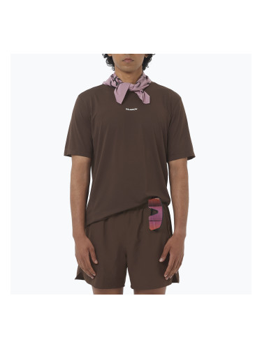 Мъжка тениска за бягане Salomon Shakeout Core cofee bean