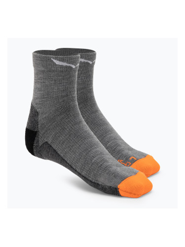 Мъжки чорапи за трекинг Salewa MTN TRN AM QRT сив 00-0000069034