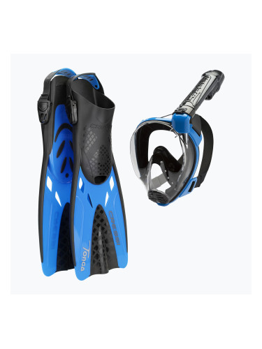 Комплект за гмуркане Cressi Baron + Tonga черен/син