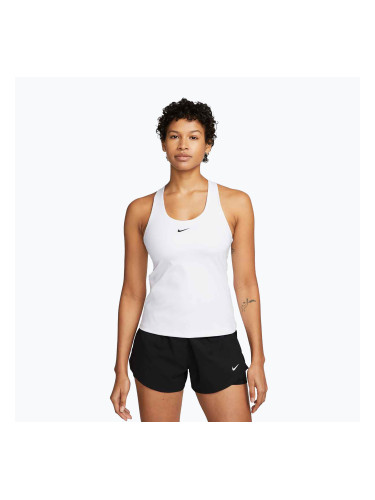Дамска тениска Nike Swoosh Medium Support Bra white/stone mauve/black