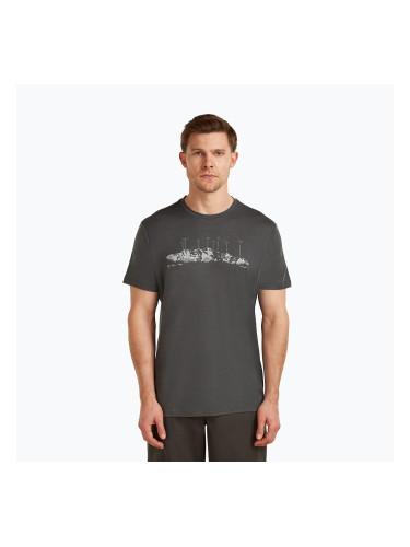 Мъжка тениска icebreaker Merino 150 Tech Lite The Peaks obsigian