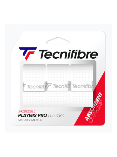Обвивки за тенис ракета Tecnifibre Pro Players 3 бр. бели.