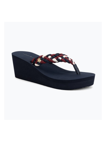 Дамски джапанки Tommy Hilfiger Wedge Braided Summer Sandal rwb
