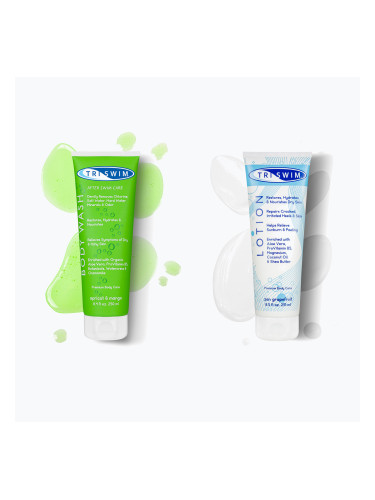 Комплект козметика за тяло TRISWIM chlorine removing gel 250 ml apricot/mango + balm 251 ml grapefruit