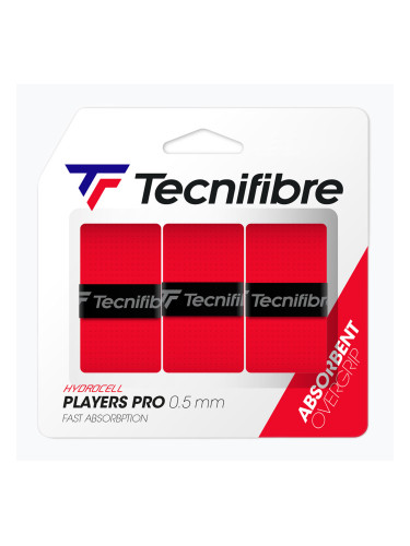 Обвивки за тенис ракета Tecnifibre Pro Players 3 бр. червени.