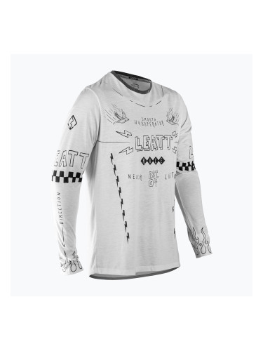 Мъжка блуза с дълъг ръкав за колоездене Leatt MTB Gravity 3.0 cream white