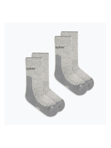 Дамски чорапи Icebreaker Merino Hike+ Light Crew 2 чифта blizzar hthr/alloy