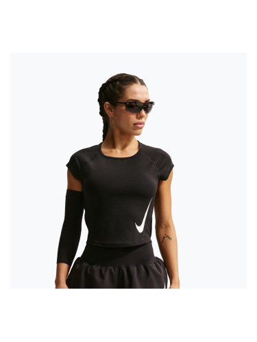 Дамска тениска за бягане Nike Swoosh Run Dri-Fit black/white/white