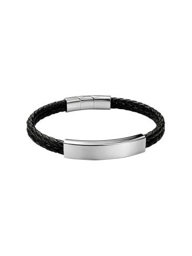 Двуредова мъжка гривна от кожа Bellita