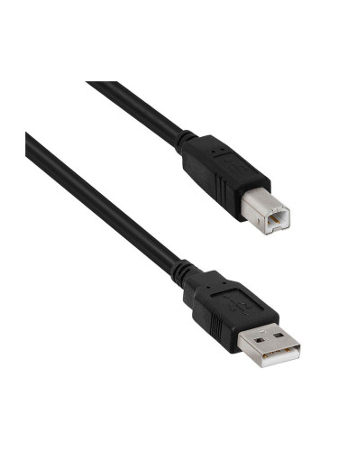 Кабел за принтер USB 2.0 A/B 1.5м, Черен