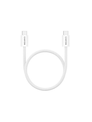 Кабел Canyon 60MG USB C-C 60W 1м Бял