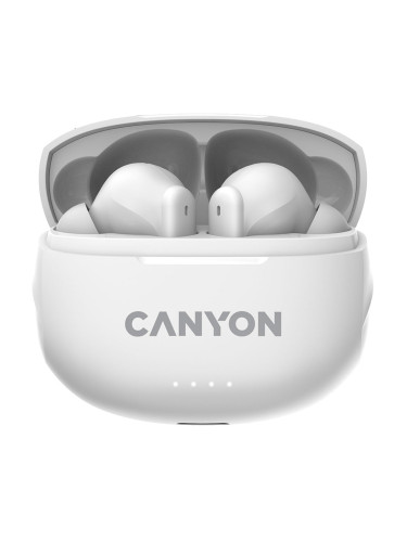 Безжични слушалки тапи Canyon TWS-8, бял