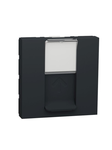 Капак, за RJ45 розетка, Schneider Electric, New Unica, цвят антрацит, NU946154