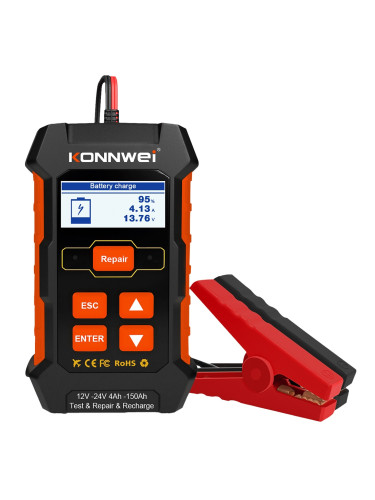 Зарядно устройство за автомобилни акумулатори 12/24VDC, 10A, KW520 KONNWEI