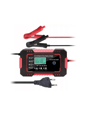 Зарядно устройство за автомобилни акумулатори, 12VDC, 6A, E6165, Eurokomp