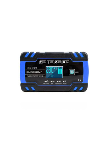 Автоматичен токоизправител, за акумулатори, 12/24VDC, 8A, E6148, Eurokomp