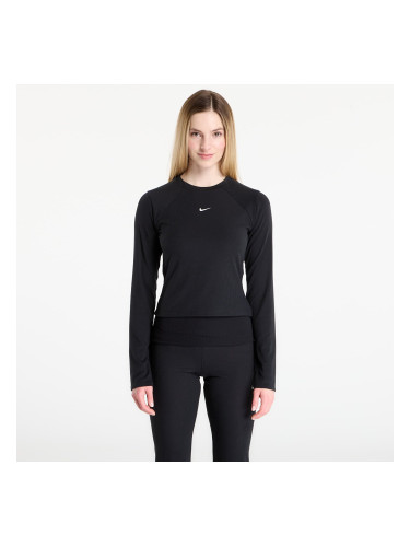 Тениска Nike Sportswear Chill Knit Women's Tight Long-Sleeve Ribbed Top Black/ Sail XL