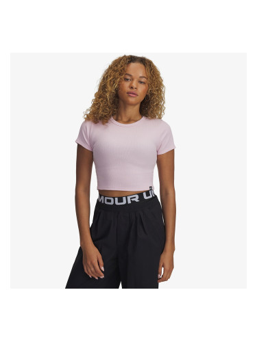 Тениска Under Armour Rival Rib Baby Tee Pink M
