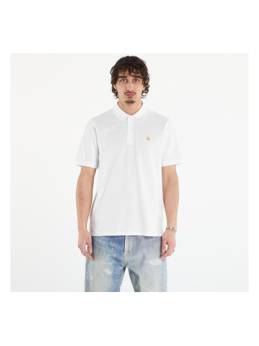 Тениска Carhartt WIP S/S Chase Pique Polo UNISEX White/ Gold XS
