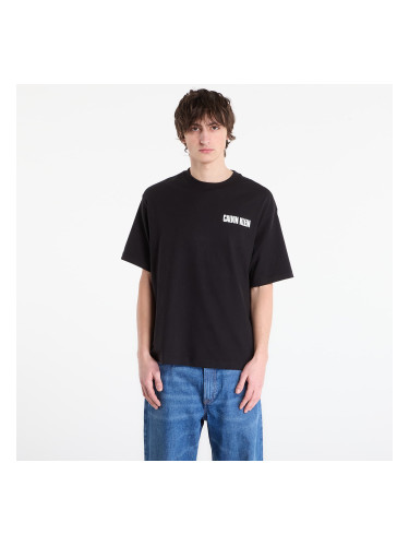 Тениска Calvin Klein Jeans Ss 16S Ck Vert Logo Tee Black L