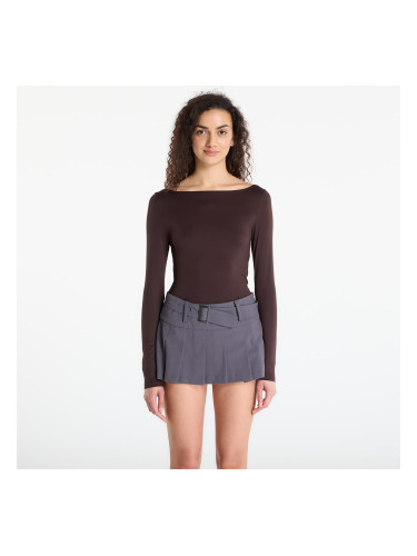 Тениска Urban Classics Ladies Slim Fit Longsleeve Warm Brown L