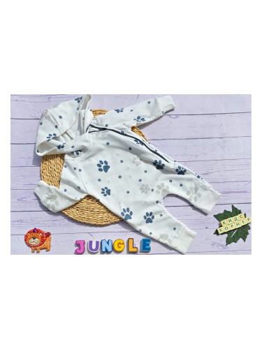 Памучен бебешки гащеризон за момче Doggy Paws