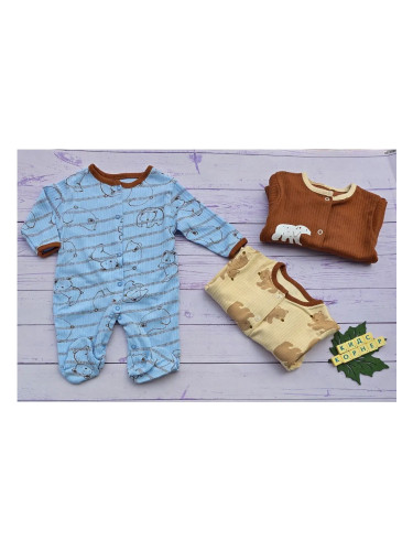 Комплект от три рипсени ромпера Baby Koala