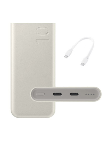Външна батерия Samsung FastCharge Powerbank 2x USB-C 25W 10000mA - Бяла, EB-P3400XUE