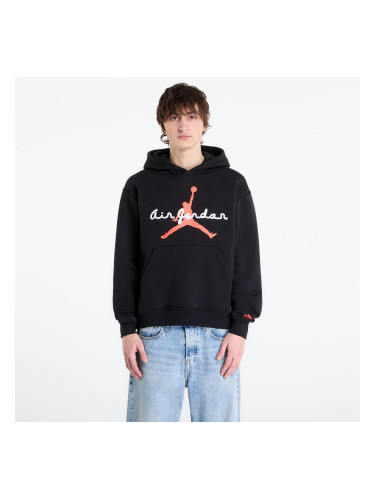 Суитшърт Jordan Brooklyn Fleece Men's Pullover Hoodie Black/ Infrared 23 L