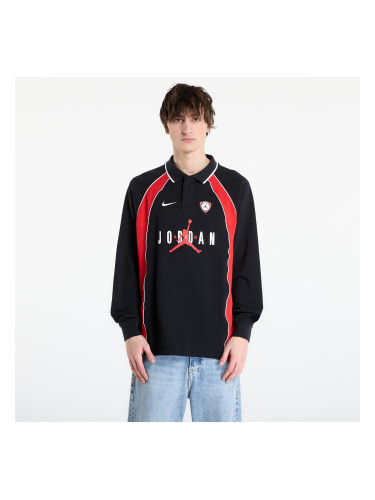 Джърси Jordan Flight Men's Long-Sleeve Polo Jersey Black/ University Red/ University Red L