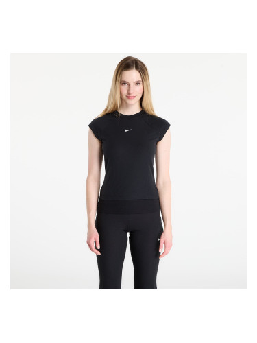 Тениска Nike Sportswear Chill Knit Women's Tight Short-Sleeve Ribbed Top Black/ Sail XS
